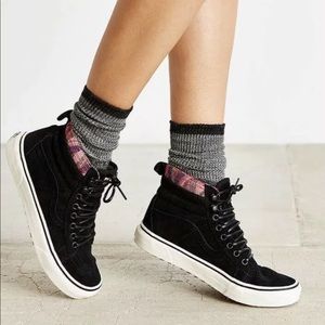 NIB Free People VANS SK8-Hi MTE Black Woven Chevron Leather